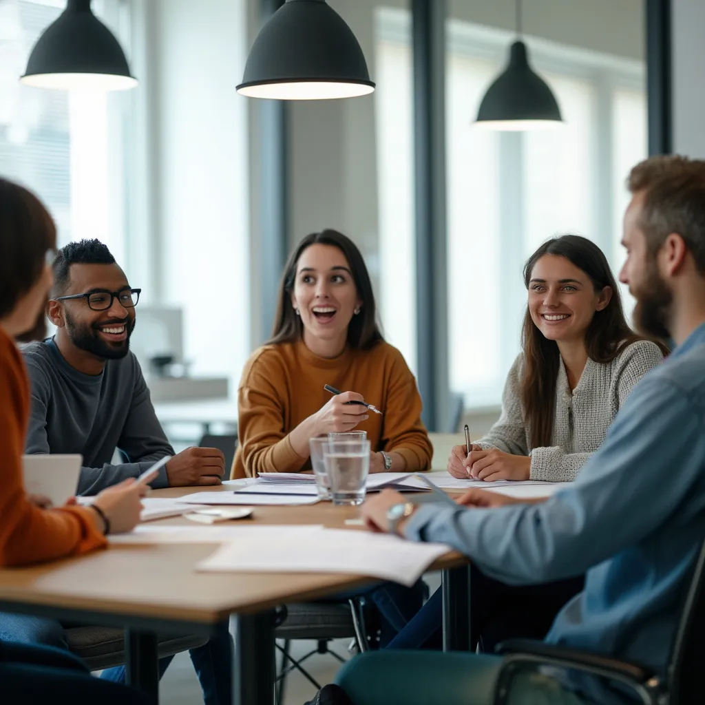 Grupo de personas en un taller interactivo